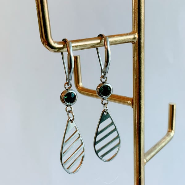 Stainless Steel Teardrop Earrings