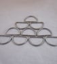 10 Medium Large Silver Tone D Rings - Image 1