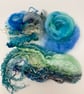 Scarf Kit: Ocean Blue Luxury Textured Wool Felt Scarf Kit - Image 6
