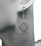 Geometric Mid Drop Earrings – Sterling Silver, Handmade - Image 2