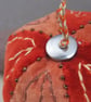Beaded Orange Velvet Hanging Bauble - Image 4