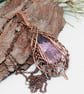 Celtic Style Copper Necklace With Ruby in Tourmaline