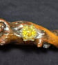 Yellow Glass Adjustable Ring