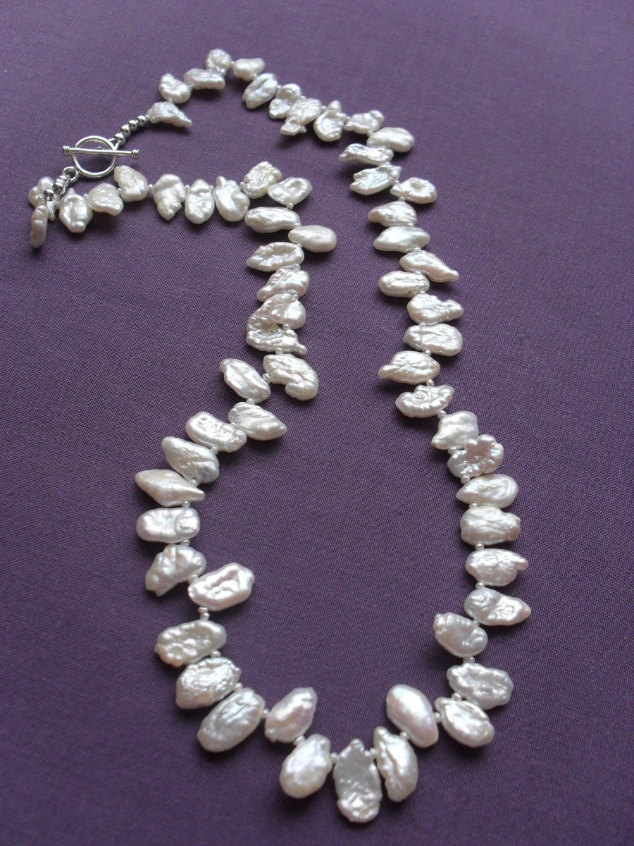 Ivory Keishi Pearl Necklace