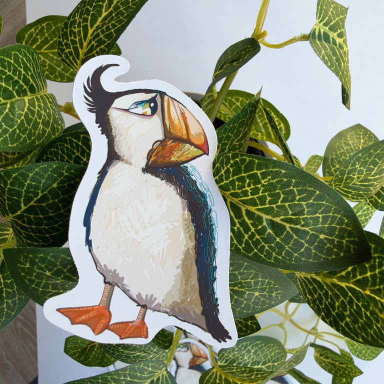     Seaside Wildlife Puffin Sticker - Original Art - Laptop and Planner Decor