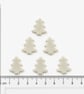 Pack of 6 white trees made with Bullseye 90coe glass - Image 3