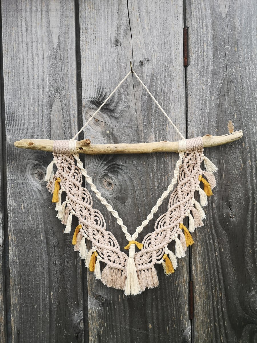 Medium Macrame Wall Hanging Neutral 