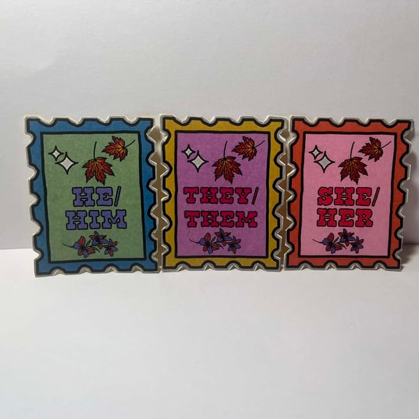Pronoun Stickers