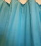 Teal Organic Cotton Shower Curtain, washable non-waxed