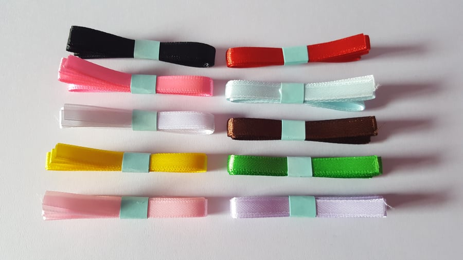 10m Ribbon Bundle Pack - Satin - 6mm - Mixed Colour 