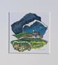 Stormy Clouds Cottage - Miniature collage. Mounted - Image 2