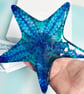 Fused Glass Starfish - Royal Blue -Turquoise - Image 5