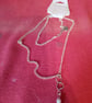 Handmade silver plated necklace with 3 beads.