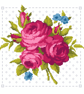 207A - Victorian Flowers The Pink Rose cross stitch pattern (PDF counted chart) - Image 1