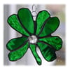  Leaf Clover Leaf Suncatcher Stained Glass Lucky 003