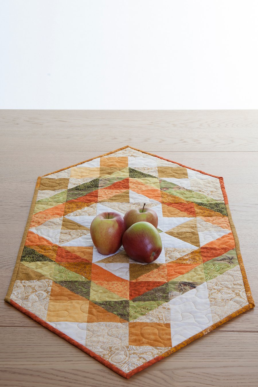 Quilted Patchwork Table Runner in Autumnal Colours