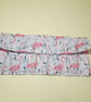 Flamingo Fabric Pencil Roll includes 8 pencils - Image 3