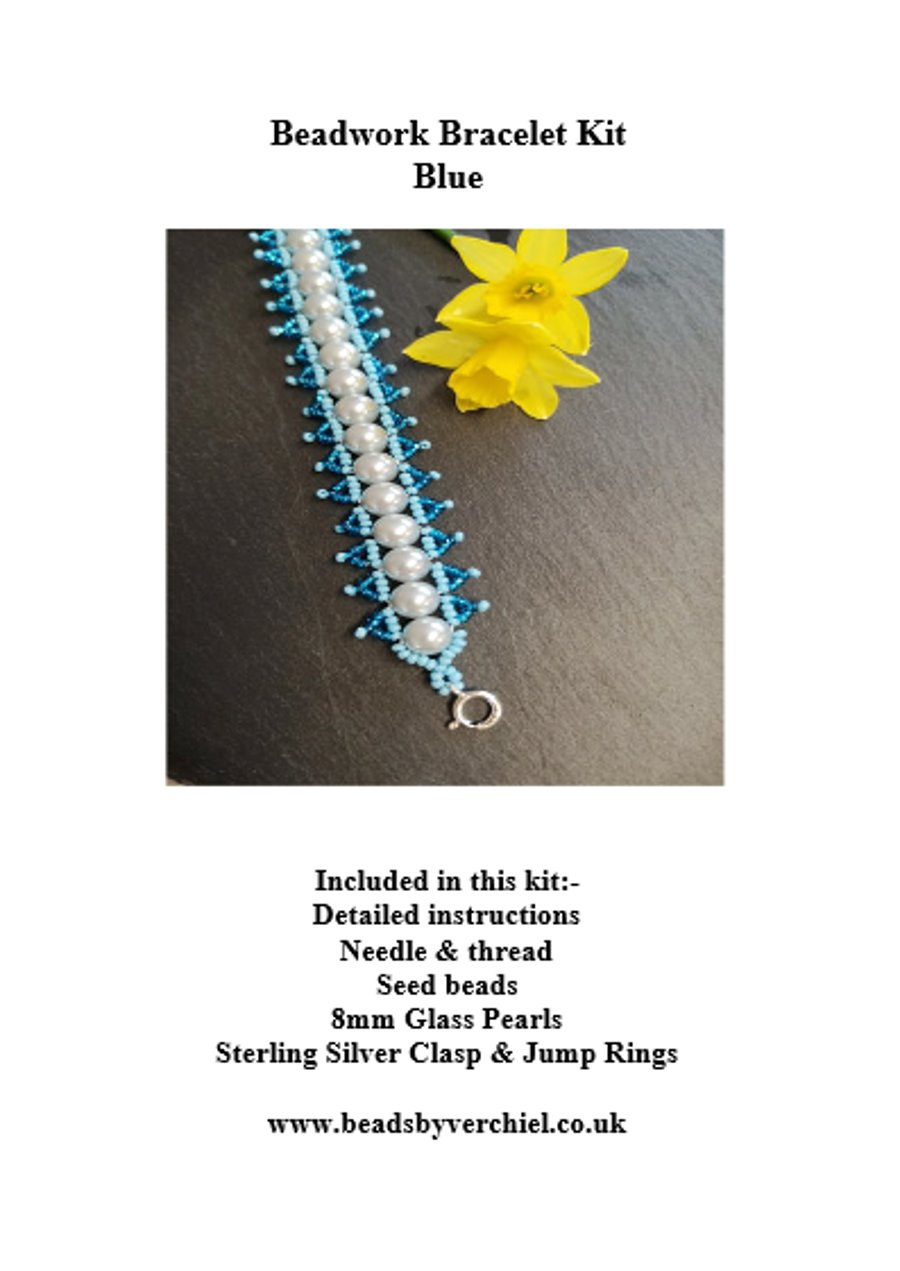 Blue Beadwork Bracelet Kit 