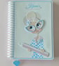 Handmade A5 Premium Journal-Blue Glasses Lady-3D Notebook