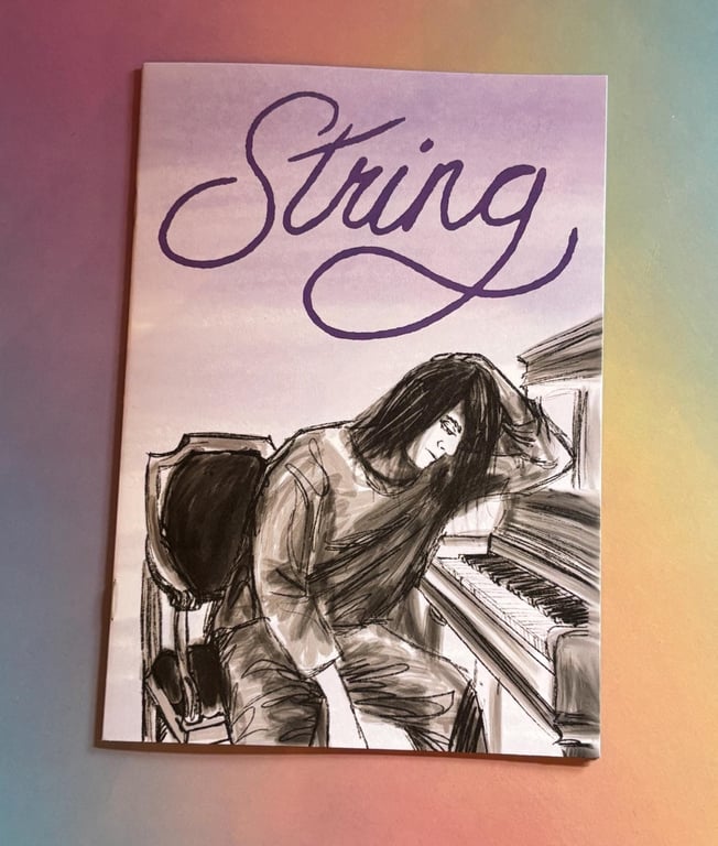 String - pen and ink drawings - music related personal zine