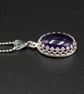  Amethyst and sterling silver gemstone hoop earrings, Aquarius gift - Image 10