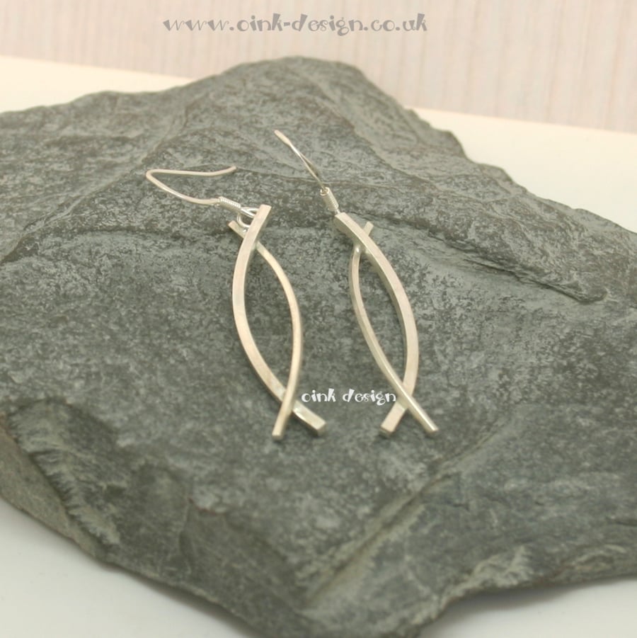 Sterling silver drop earrings