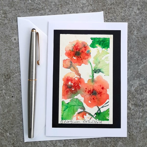 Blank Handpainted Watercolour Card. Any Occasion. Notelet. Best Value Range