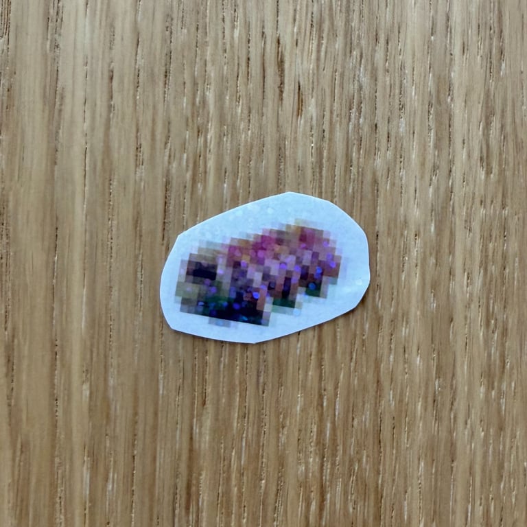 Pixel Caterpillar Cake Sticker