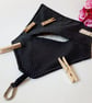 Black and white polkadot clip on peg bag, free uk delivery.   - Image 6