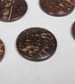 5 Medium Smooth Coconut Shell Buttons Size 36, 24mm - Image 4