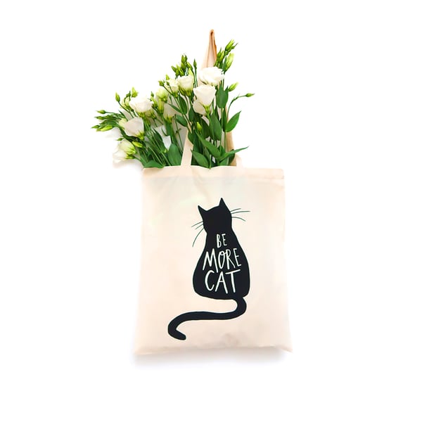 Be more Cat tote bag 