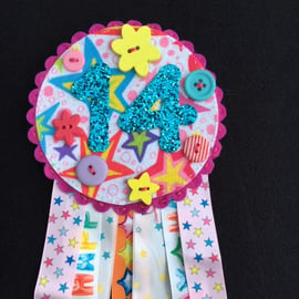 Star themed Birthday badge - Birthday Rosette