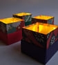 Little Boxes of Light (Origami Flameless Candle Holders, Set of 4)