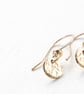 Handmade 14K Gold Filled Tiny Disc Dangling Earrings  - Image 4