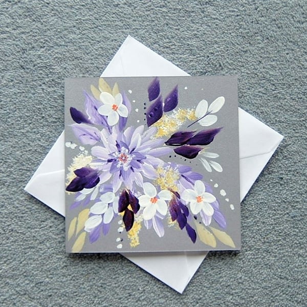 hand painted original art blank greetings card ... - Folksy