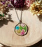 Circular Meadow Flower Pendant - Real Dried and Pressed Flowers - Image 5
