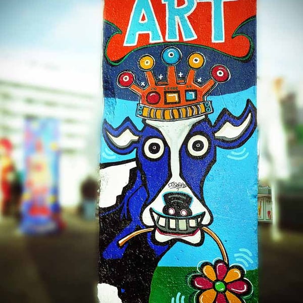 Berlin Wall Graffiti Artwork Street Art Mural Germany 12"x18" Print