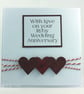 Handmade Ruby Wedding Anniversary card, 40th wedding anniversary - Image 2