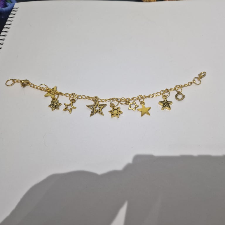 Star charm gold bracelet