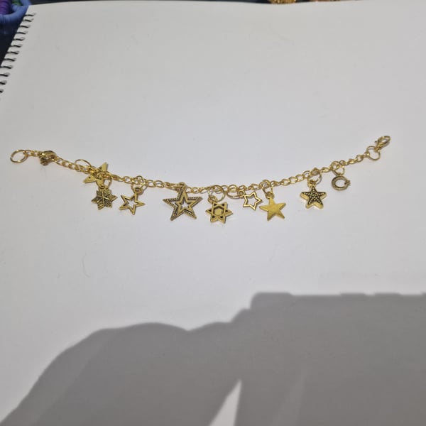 Star charm gold bracelet