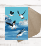 Puffin card coastal  blank card all occasions