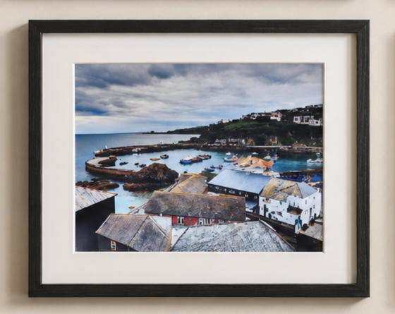 Mevagissey Harbour From Above – Cornwall Coastal Photography Print