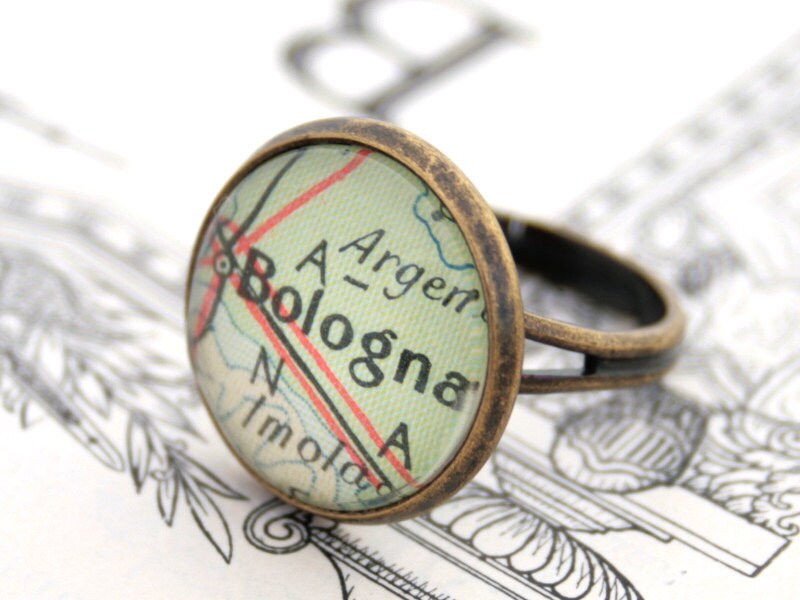 Map Ring - Custom Location Gift for Sister - Choose Your Own Place