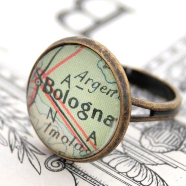 Map Ring - Custom Location Gift for Sister - Choose Your Own Place