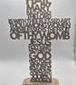 Hail Mary Prayer Cross Freestanding Christian Cross Catholic Gift First Communio - Image 1