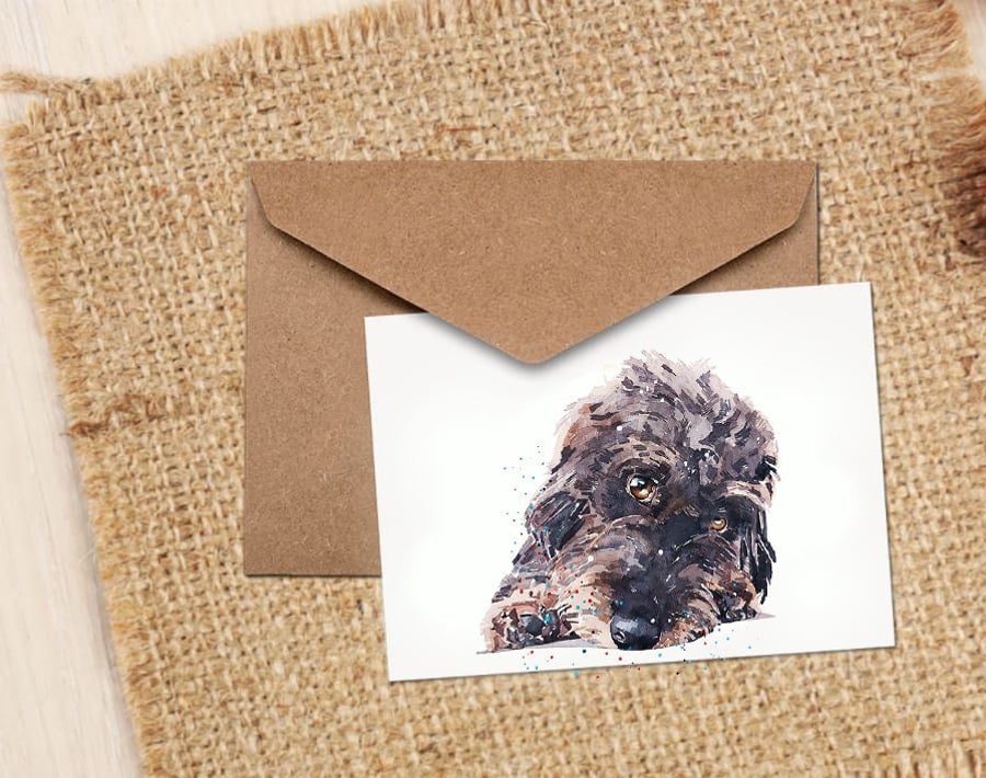 Brown Wirehaired Dachshund GreetingNote Card.Dachshund cards,Dachshund note card