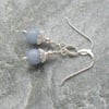 Angelite Dainty Drop Sterling Silver Earrings