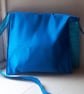 Soft fabric messenger bag with patchwork flap - Image 4