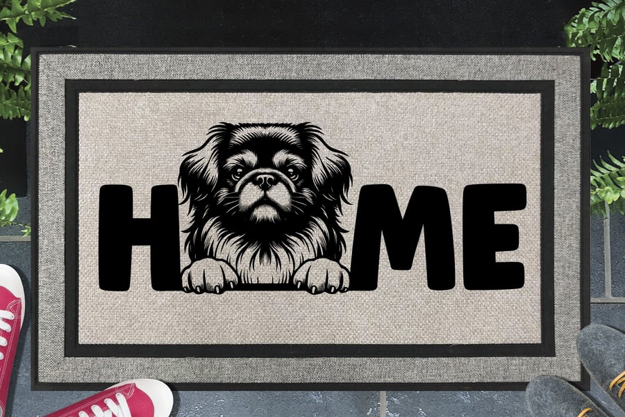 Pekingese Home Door Mat No.2 - All Weather Doormat - 45x70cm 