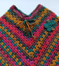 Crochet Child's Poncho (Autumn Gold) - adorable outerwear! - Image 3